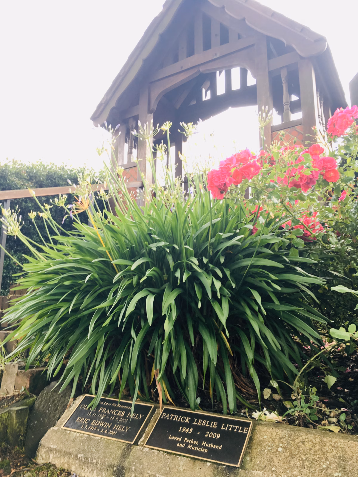 Memorial plaque in a churchyard